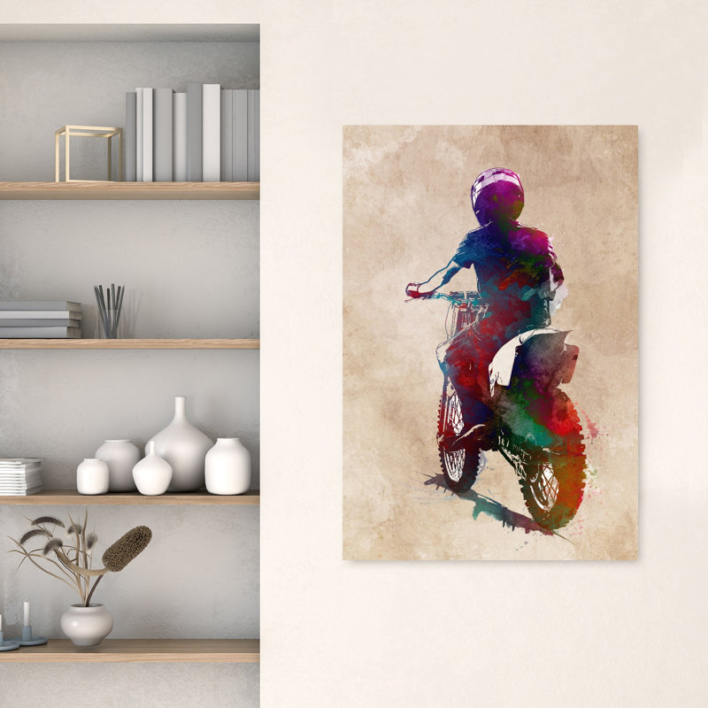 Art mural cheval coloré et coloré, 48" H x 32" W
