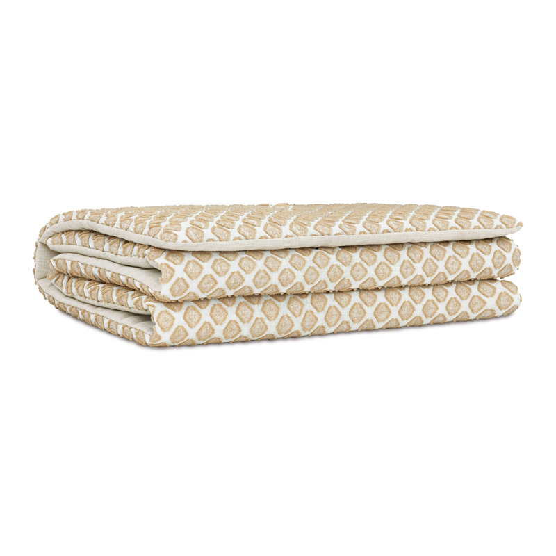 San Savino Geometric Cotton Bed Runner, Queen