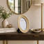 Cadre photo ovale décoratif texturé en polyrésine pour entrée et table - Cadres photo modernes pour console et chambre - 20 cm, doré