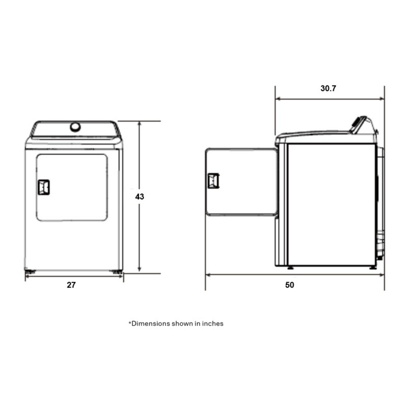 Crosley 7.0 Cuft  Dryer, Harbor Mist, Electric