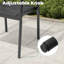 Ensemble de salle à manger de patio pour 10 personnes en aluminium l 94,5 po x P 40,5 po avec chaises empilables-1674806693