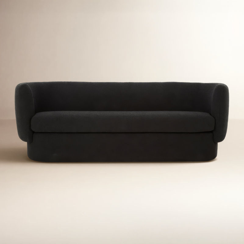 Atla 83.75'' Upholstered Sofa, Maya Black Boucle