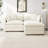 Modern Chenille Loveseat Sofa Couch With Ottoman-506217864-506217865