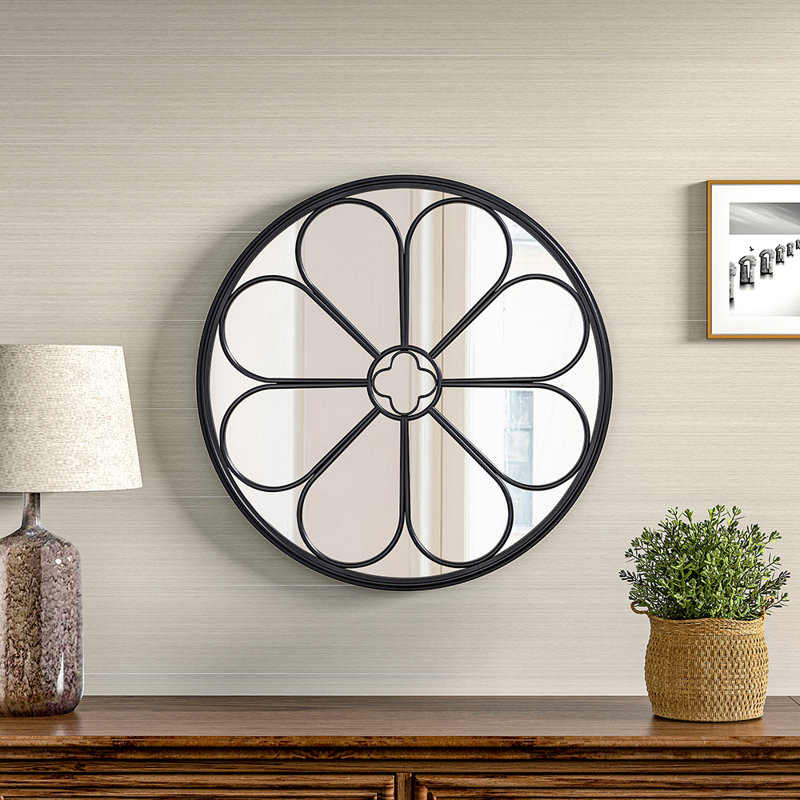Erik Metal Round Wall Mirror, 50cm H x 50cm W