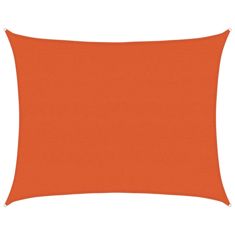 6m x 7m Rectangle Shade Sail, Orange