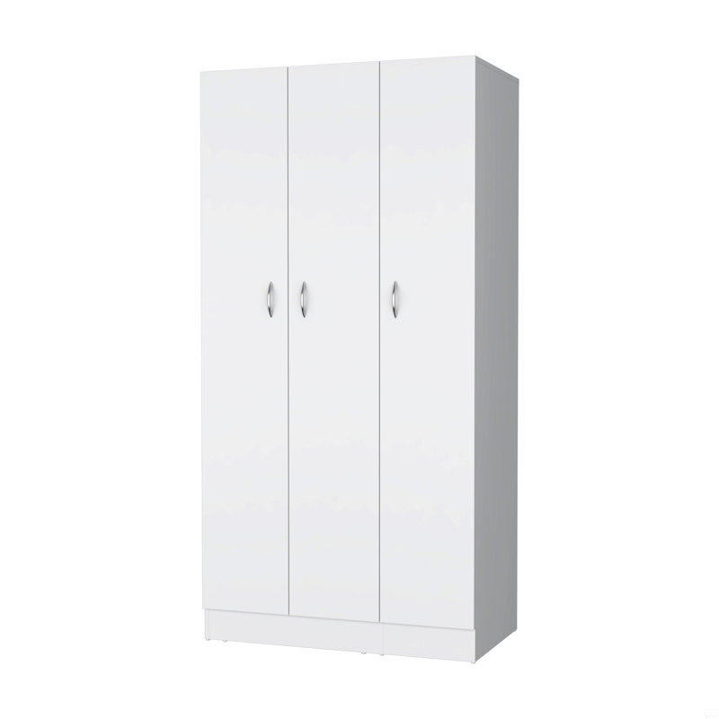Armoire 3 portes avec tringle, Blanc