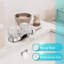 Robinet de lavabo de salle de bain, chrome poli avec boutons ronds en acrylique