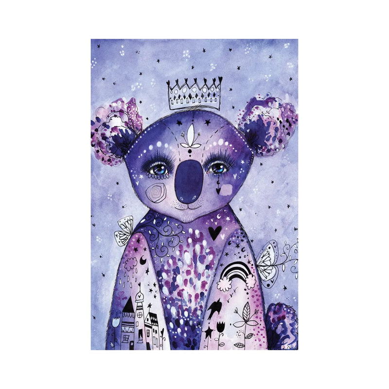 Quirky Koala by Tamara Laporte - Painting on Canvas, 101.6cm H x 66.04cm W x 3.81cm D, Wrapped Canvas