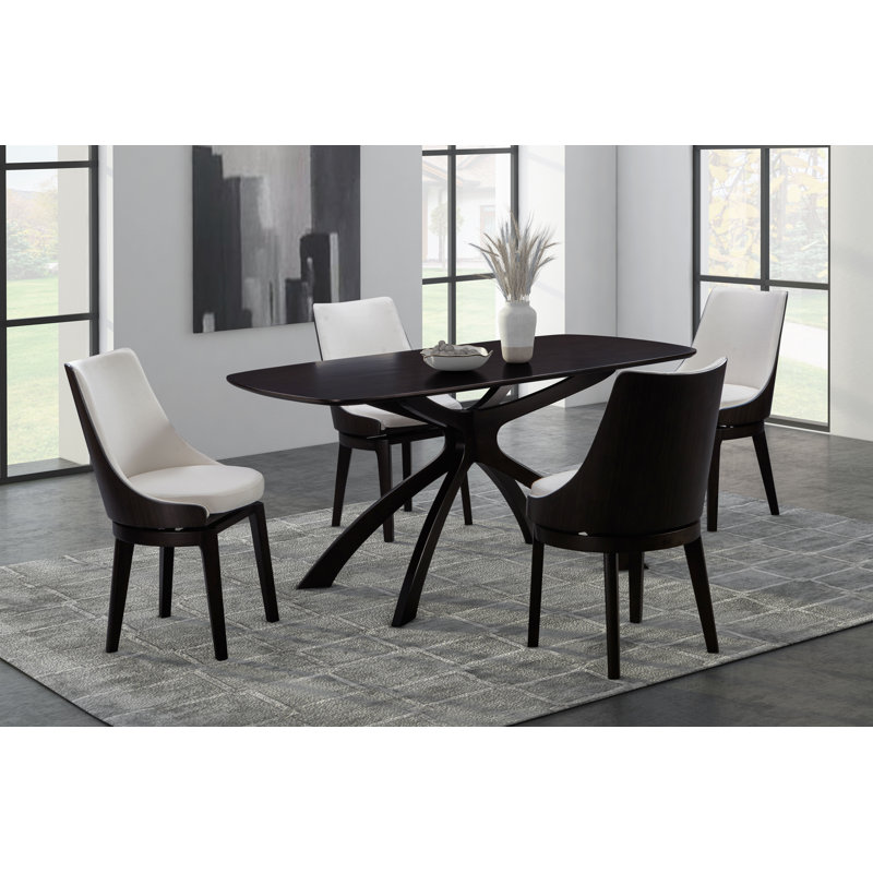 Armlin 4 - Person Four Leg Dining Set, 35''H x 20''W x 23''D