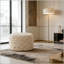 Repose-pieds rond 24 po en velours-570606517