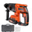 Perceuse-marteau rotatif sans fil 20V SDS-Plus sans brosse 1,1 po 1200 tr / min 4 fonctions