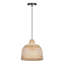 Luminaire suspendu 1 lumière dôme en bambou-932471382