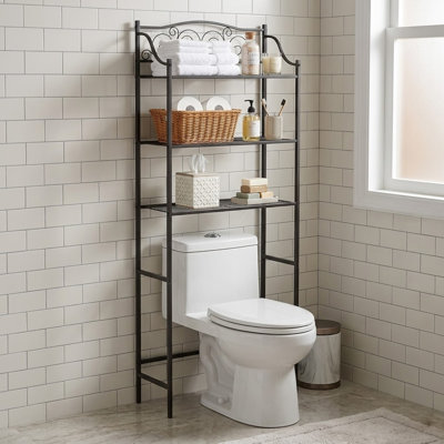 Stylish and Functional 3-Tier Over-The-Toilet Storage Rack & Space Saver Shelf (63" x 23")
