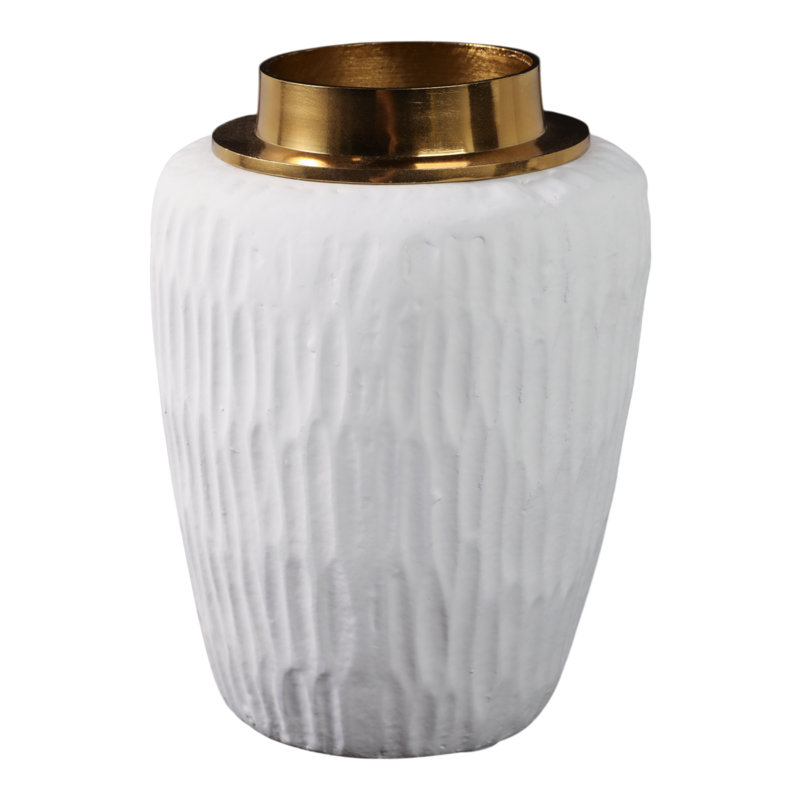 Vase en poterie fabriqué à la main en faïence - décor décoratif moderne en céramique pour la décoration intérieure, conception effilée artisanale, surface texturée unique, style contemporain élégant