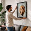 Lion in Profile Modern - Framed Print-1987107194-1987107198