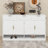 Farmhouse Style Sideboard Buffet With 3 Drawers & 4 Doors, Adjustable Shelf & Open Display Compartments-1297207184