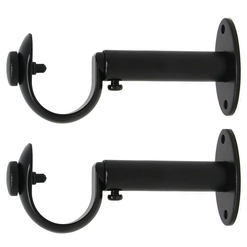 Support de fixation pour rideau 1 po Alpharetta, Noir