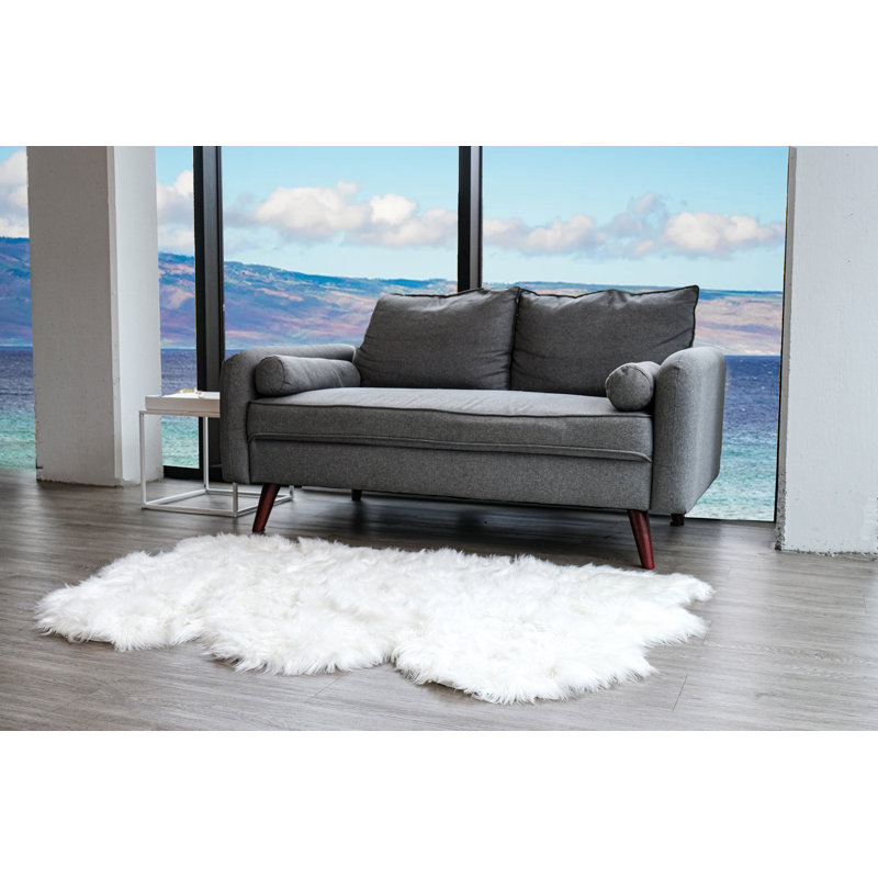 Novelty Jeison Acrylic Area Rug in White