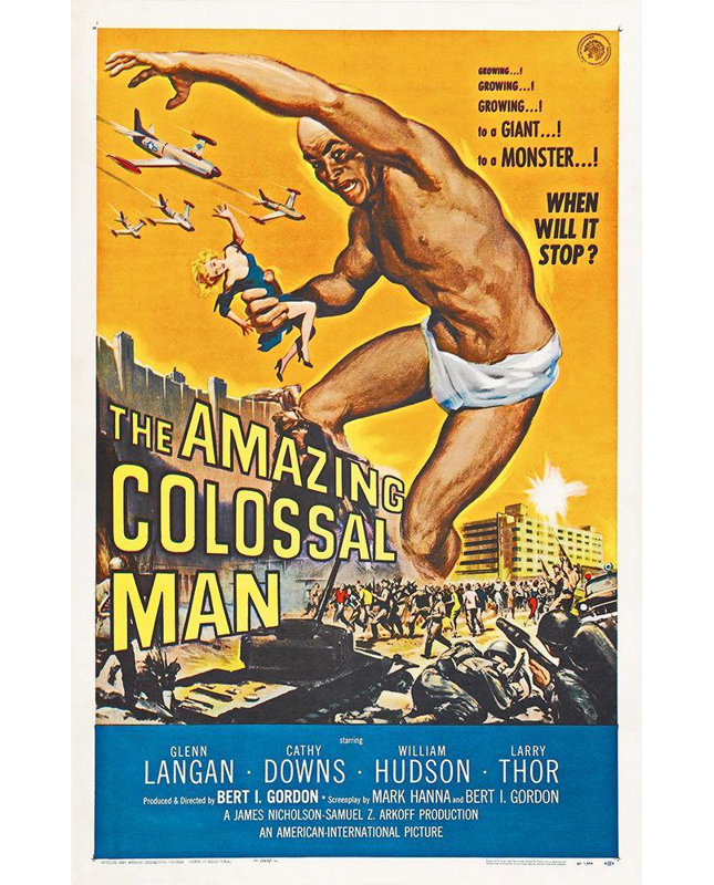 Art sur toile tendue avec galerie d'archives Trinx Hollywood: The Amazing Colossal Man, H 48 po x l 32 po