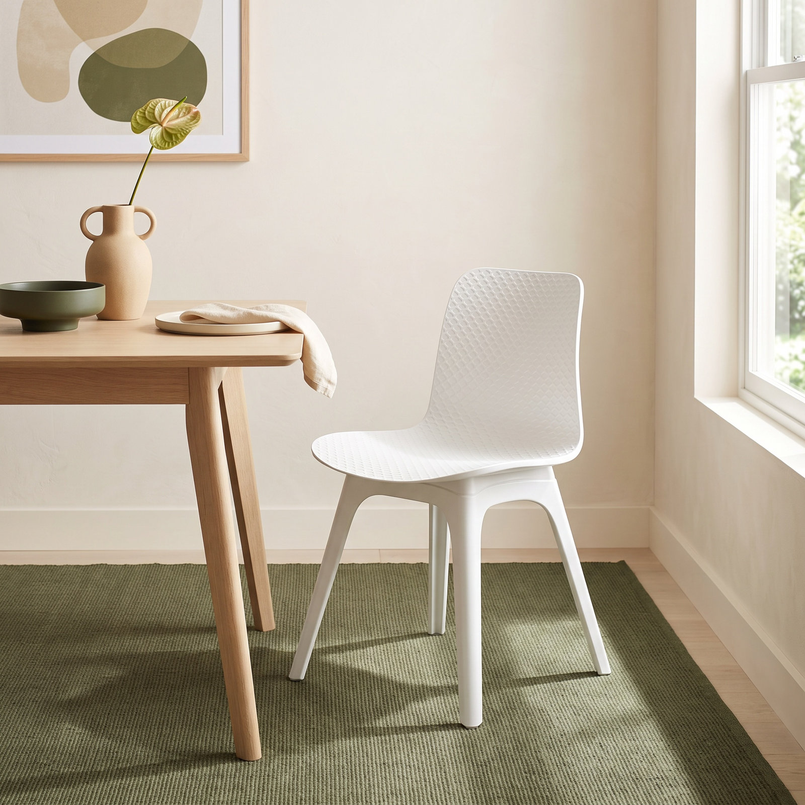 Brin Dining Chair, White