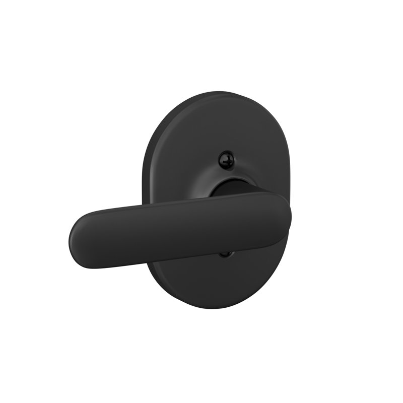 Davlin Lever With Remsen Trim Non-Turning Lock, Matte Black