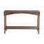 Console 47 x 14 x 30 po en bois brun rustique avec pieds en spirale tournés et tablette inférieure