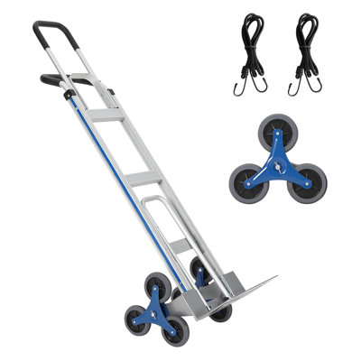 Aluminum Hand Truck 600 LBS Capacity,Heavy Duty Hand Trucks with Extendable Base Plate ,10" Pneumatic Tire and 2 Elastic Cords , Platform Cart for Transport and Moving in Home, Warehouse, Supermarket