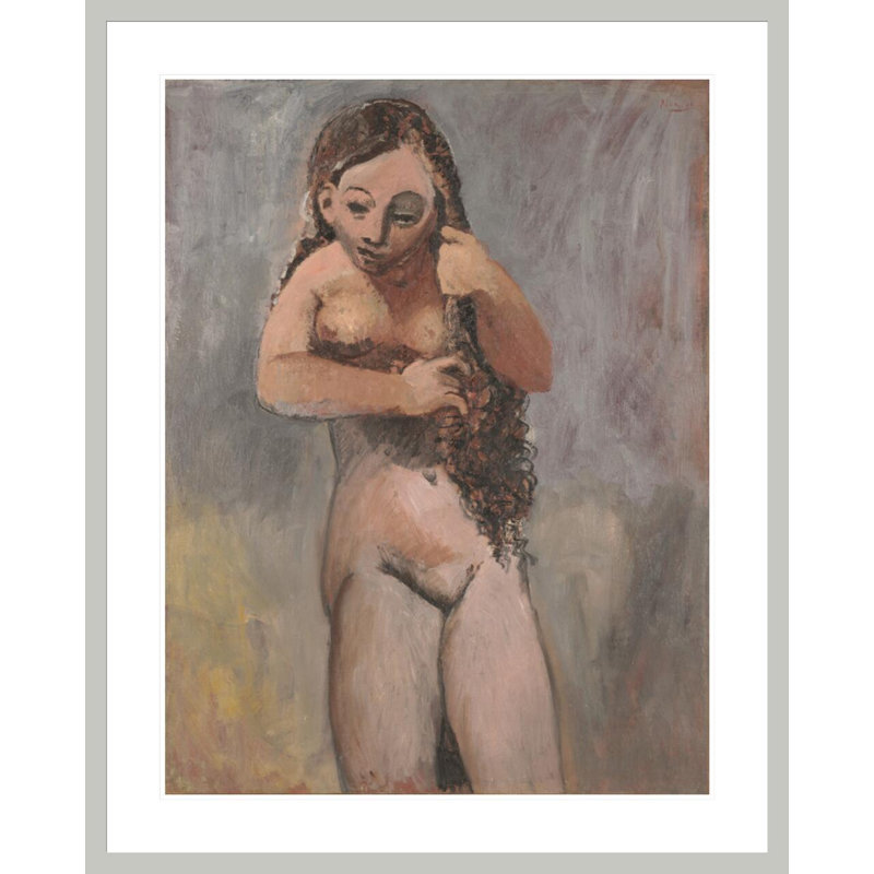 «Nude Combing Her Hair» par Pablo Picasso, impression giclée sur cadre, 41.5" H x 33.4" W