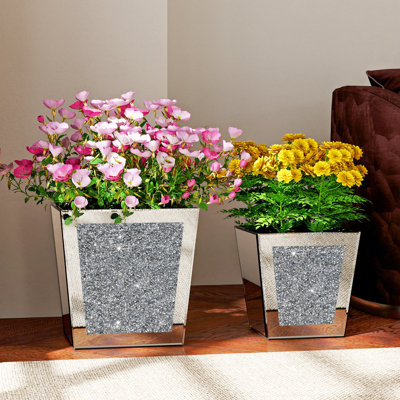 Handmade Mirrored Glass Planter Box