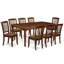 Ensemble de table de salle à manger 9 pièces comprenant une table rectangulaire en bois avec rallonge papillon et 8 chaises de cuisine, babeurre et cerise-1263928293-1270227961-1313939290