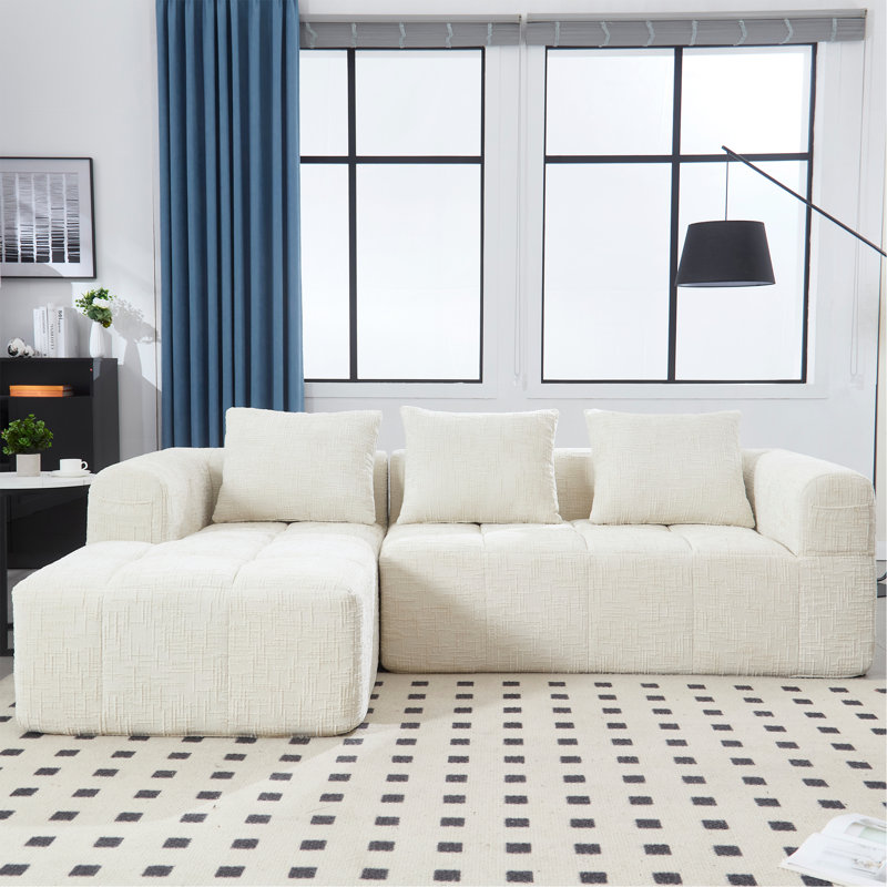 Canapé modulaire 2 pièces sans cadre, Beige