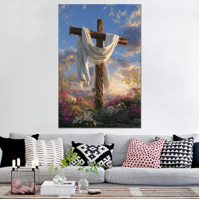  Grande Pâques, art mural sur toile, images de Pâques, décoration murale, peinture printanière pour la maison, cadre en pin sur toile tendue, 32 po x 48 po