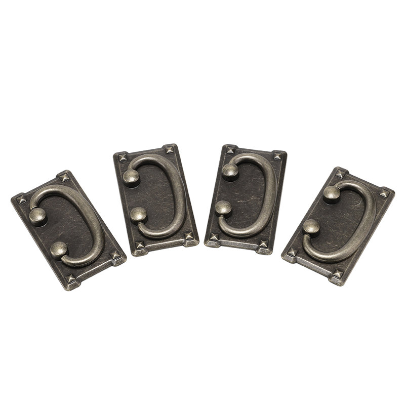 4Pcs Zinc Alloy Drop-Down Bail Swing Drawer Pull Handles, Nickel