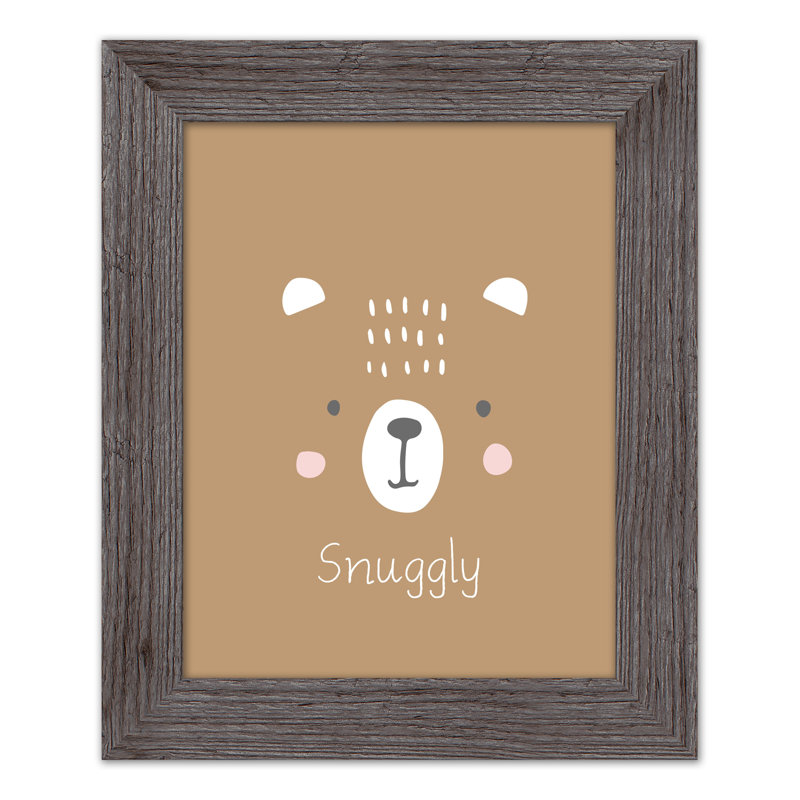 Art encadré Snuggly, Cadre gris, H 14 po x l 11 po x P 0,75 po