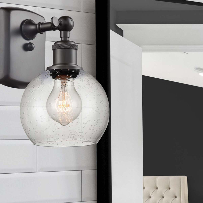 Applique articulée à 1 lumière à intensité variable Shauna, Ampoule non incluse, Bronze huilé, H 9,38 po x l 6 po x P 7,13 po