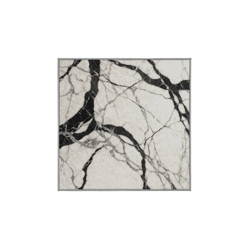 Tapis gris soyeux et moelleux, Carré 4 pi