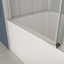 Cadre de porte de salle de bain coulissante - Verre trempé et lisse 5/16 po avec traitement Nano