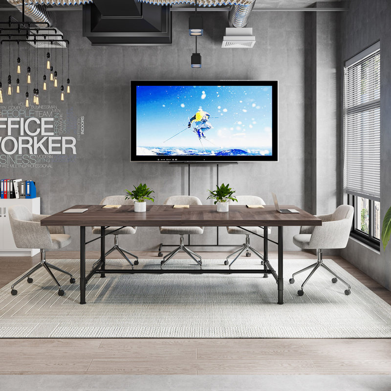 180cm Rectangle Conference Table, Black Oak