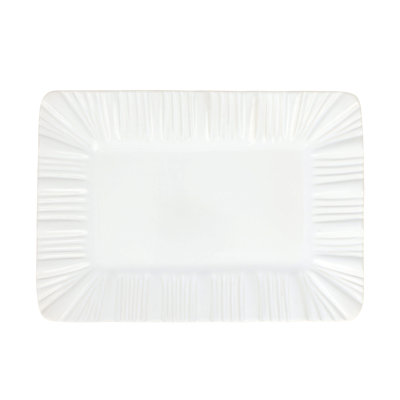 Bari White Rectangular Platter