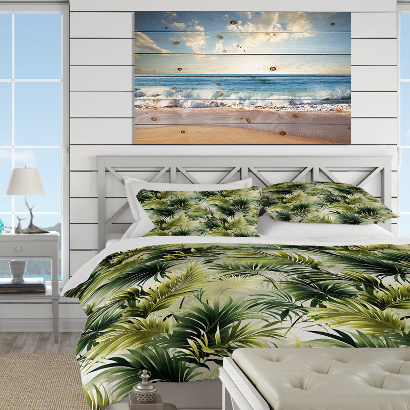 Tropical Lines Tropical Pattern I Duvet Cover, Twin Duvet Cover + 1 Standard Sham