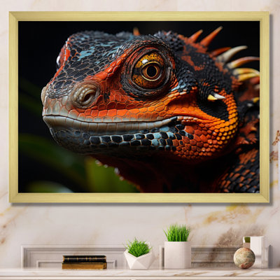 " Orange Reptile Amphibian Portrait "