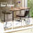 Swivel Upholstered Adjustable Height Counter Stool with Metal Frame-1270125804