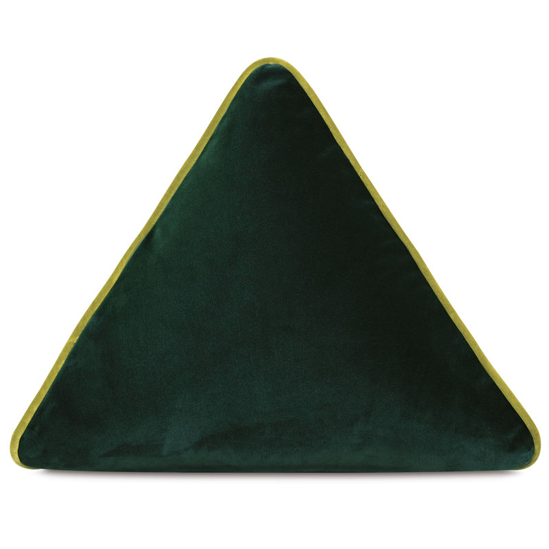 Studio 773 Lifestyle Velvet Triangular Pillow Cover & Insert, Emerald