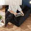 Canapé d'angle moderne avec rangement, grand canapé en boucle noire de 143,2 pouces pour la maison-1307588636