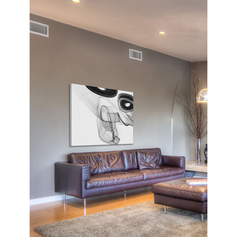 «Abstract Black and White 18-44-44» par Irena Orlov, reproduction d'art sur toile tendue, 16 po x 24 po
