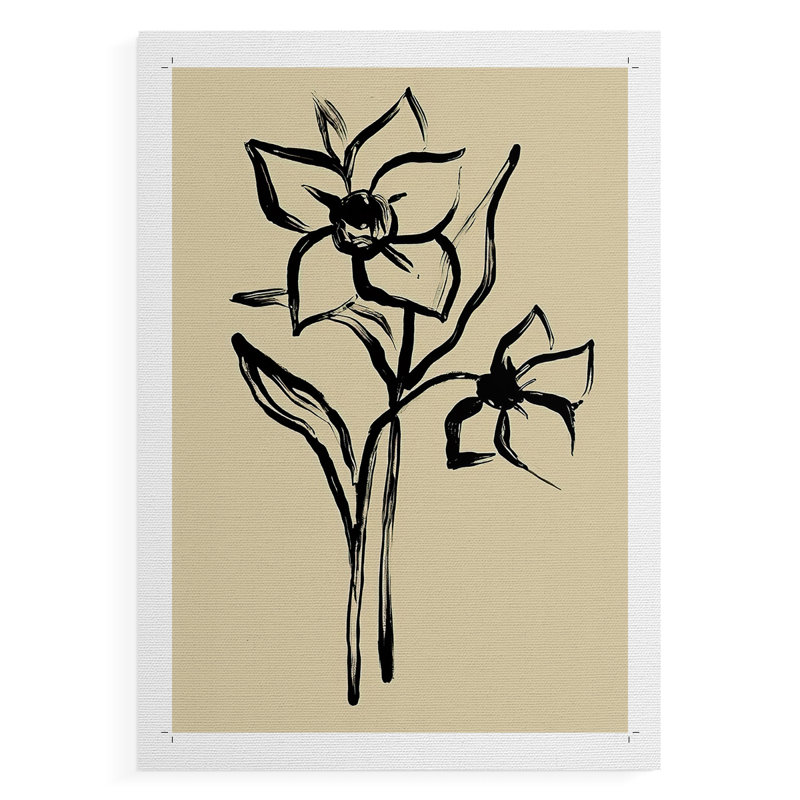 Encre florale II - impression sur toile seulement - non encadrée