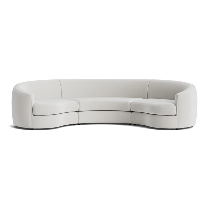 Giselle 3-Piece Sectional, Performance Boucle - Dove Gray