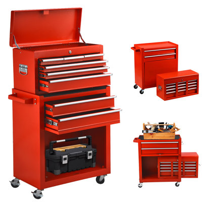 Badminton 2023 Latest Upgrade 8-Drawer Rolling Toolbox for Mobile Storage with Sliding Drawers