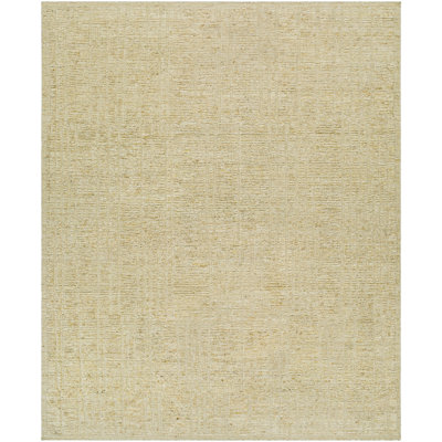 Tapis beige en laine de couleur unie à la main Gitte