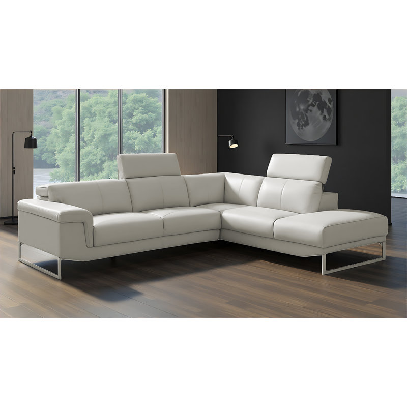 Canapé modulaire gris pâle Leeds, Accoudoir à droite (vu de face)